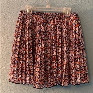 BCBGeneration Floral  Pleated Skater Skirt size XS